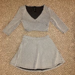 Checkered 2 piece outfit